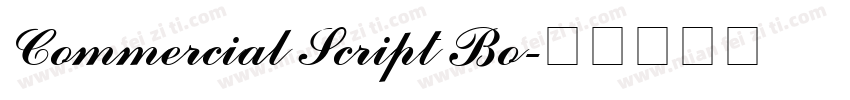 Commercial Script Bo字体转换
